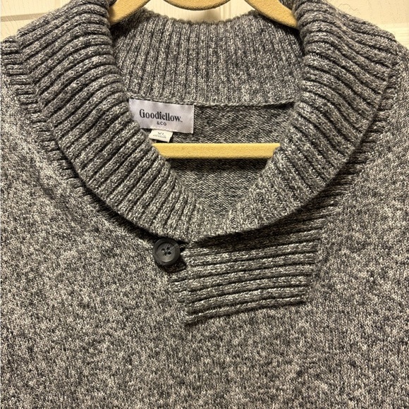 Goodfellow & Co. XL Gray Shawl Collar Pullover Sweater Mens - Picture 2 of 5